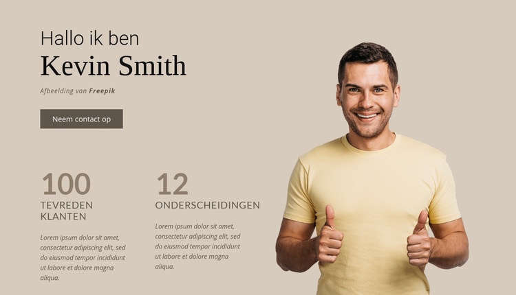 Over mij WordPress-thema