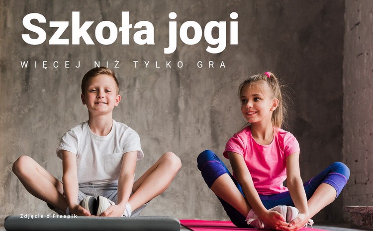 Szkoła jogi Makieta strony internetowej