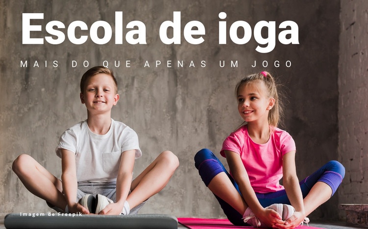 Escola de ioga Maquete do site