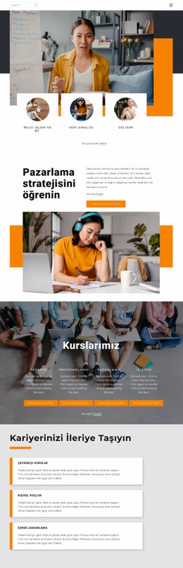 Çevrimiçi Finans Kursları - Modern HTML5 Şablonu