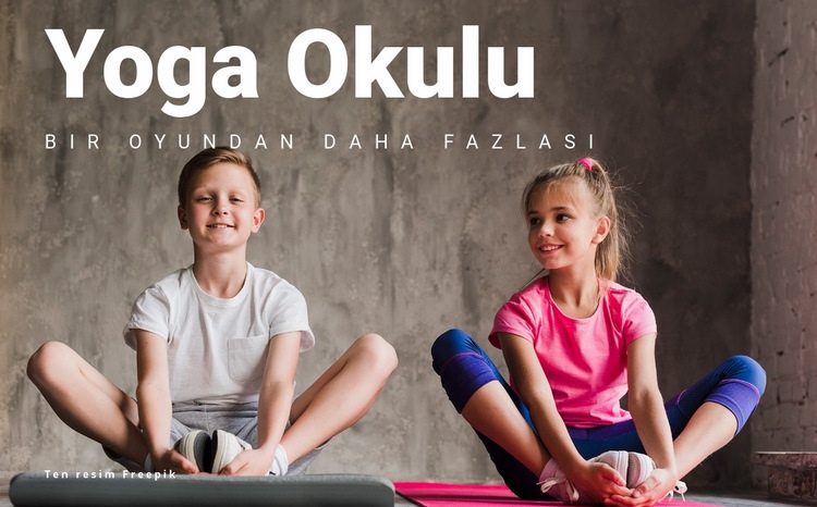 Yoga Okulu Web Sitesi Mockup'ı