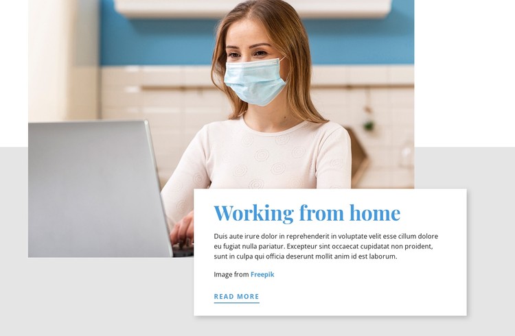 Working from Home During COVID-19 CSS Template