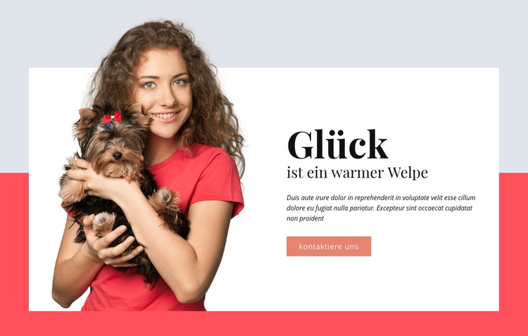 Glücklichkeit ist ein warmer Welpe CSS-Vorlage