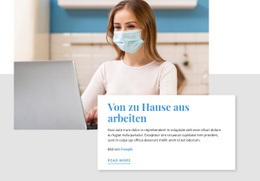 Arbeiten Von Zu Hause Aus Während COVID-19 – Professionelle Einseitenvorlage