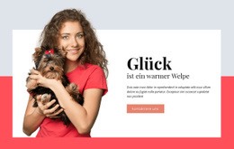 Glücklichkeit Ist Ein Warmer Welpe HTML5-Vorlage
