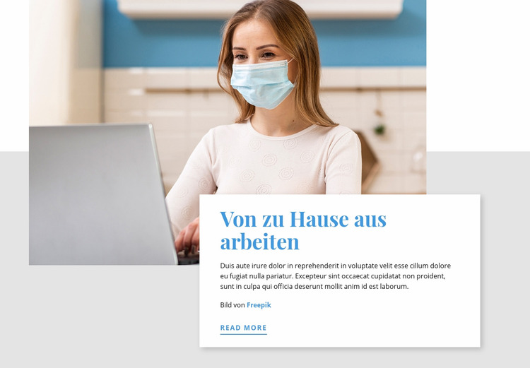 Arbeiten von zu Hause aus während COVID-19 Joomla Vorlage