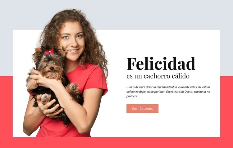 La felicidad es un cachorro cálido Plantillas de creación de sitios web