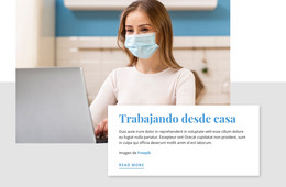 Trabajar Desde Casa Durante COVID-19: Plantilla De Página HTML