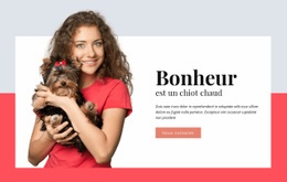 Le Bonheur C'Est Comme Un Chiot Tout Chaud - Inspiration Pour Une Maquette De Site Web