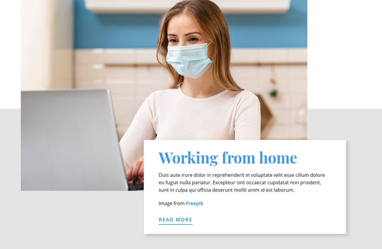 Working from Home During COVID-19 Homepage Design