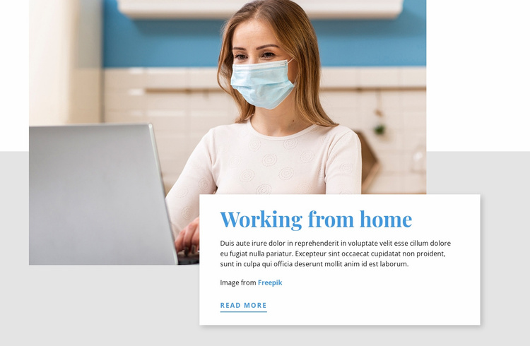 Working from Home During COVID-19 Website Template