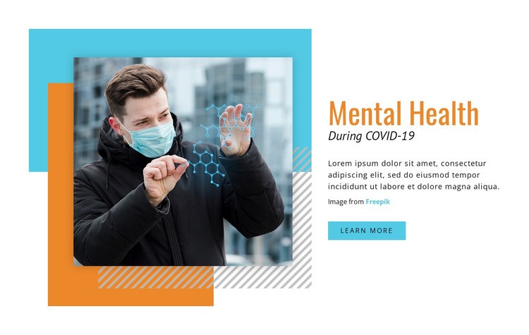 Psykisk hälsa under COVID-19 Html webbplatsbyggare
