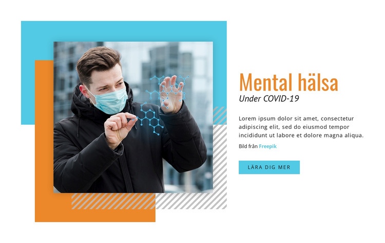 Psykisk hälsa under COVID-19 Webbplats mall