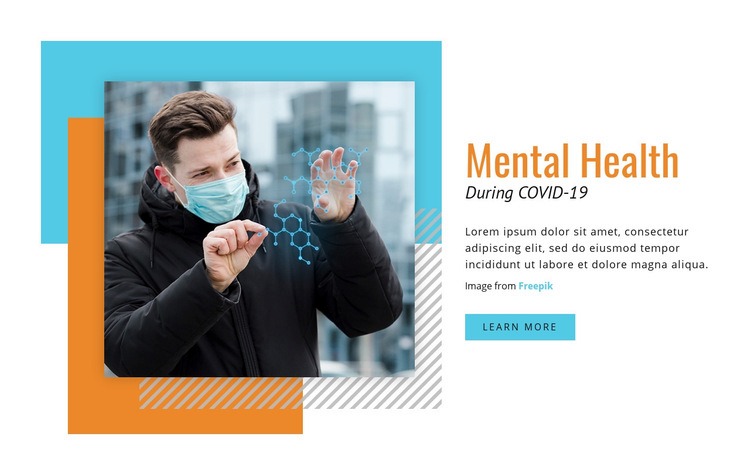 Mental Health During COVID-19 Webflow Template Alternative