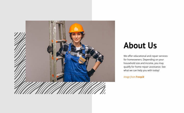 Home Repair Company Squarespace Template Alternative