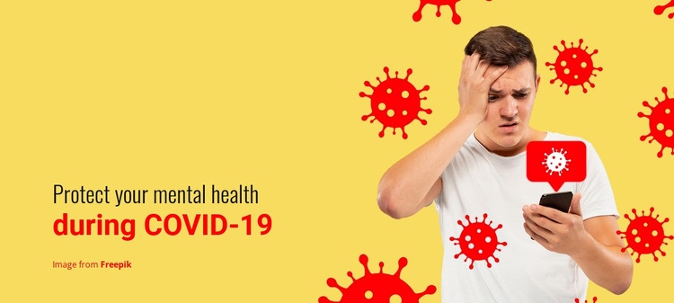 Chraňte duševní zdraví během COVID-19 Html Website Builder
