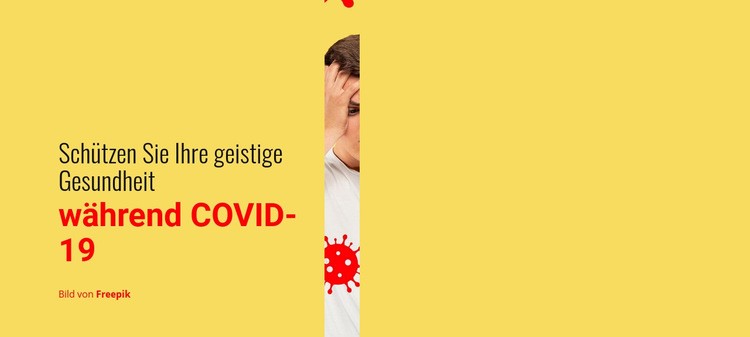 Schützen Sie die psychische Gesundheit während COVID-19 HTML Website Builder