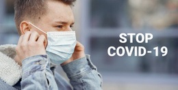 Stoppen Sie Die Pandemie Website-Design