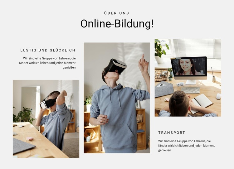 Online-Bildung Website design