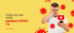 Protéger La Santé Mentale Pendant COVID-19 - Maquette De Site Web Polyvalente