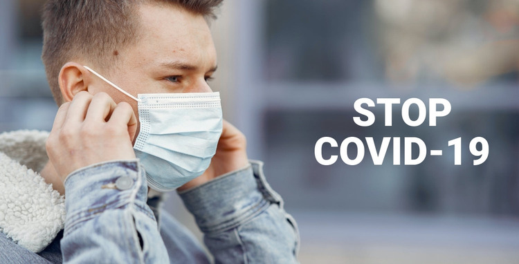 Stop pandemic Homepage Design