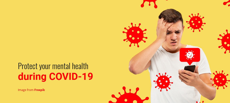 Protect Mental Health During COVID-19 Homepage Design