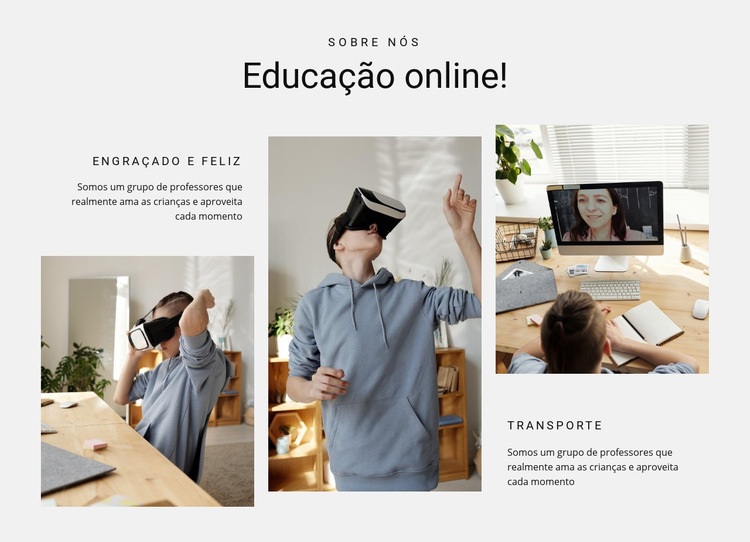 Educação online Design do site