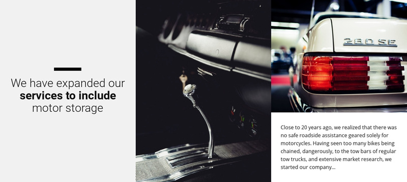 Motor services Squarespace Template Alternative