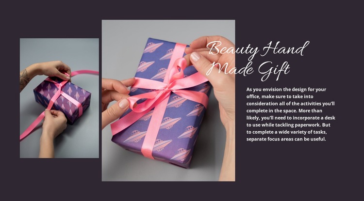 Hand made gift Html Code Example