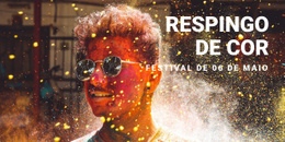 Página De Destino Impressionante Para Respingo De Cor