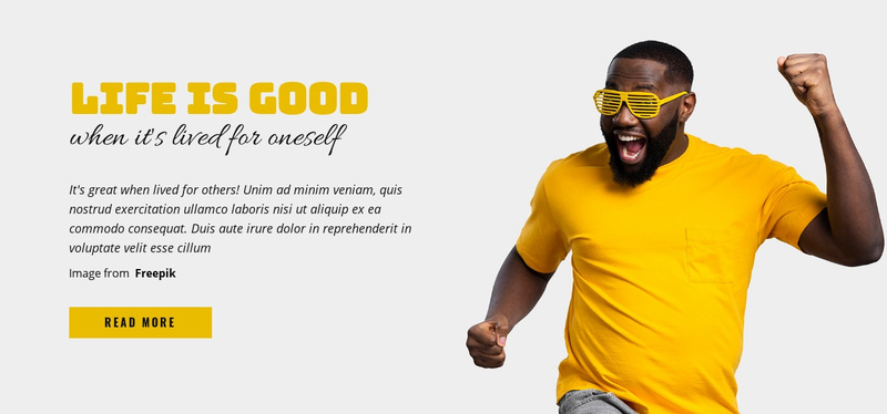 Life is Good Web Page Design