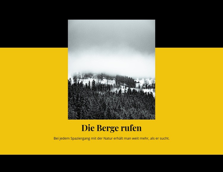 Der Berg ruft Website design