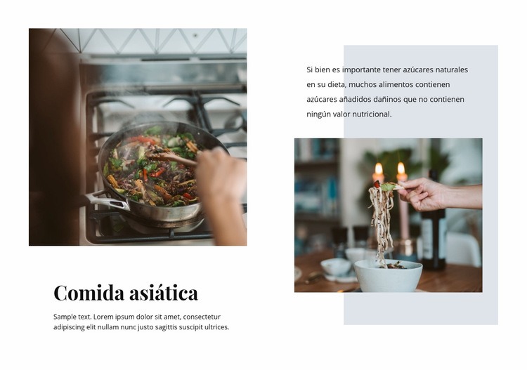 Restaurante de comida asiática Creador de sitios web HTML