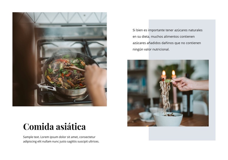 Restaurante de comida asiática Plantillas de creación de sitios web