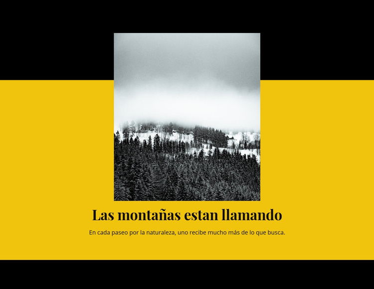 La montaña esta llamando Plantilla Joomla