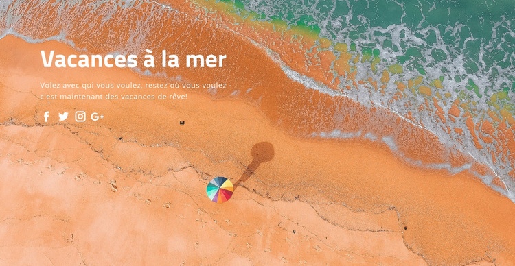 Vacances à la mer Modèles de constructeur de sites Web