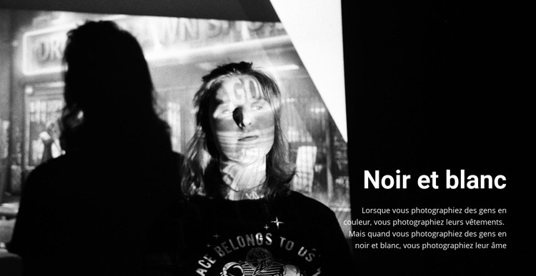 Histoire en noir et blanc Modèle HTML