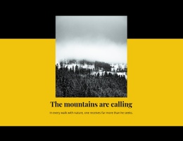The Mountain Is Calling - Modern Html Code