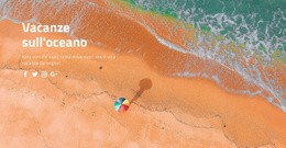 Vacanze Sull'Oceano: Trascina E Rilascia Il Mockup Del Sito Web