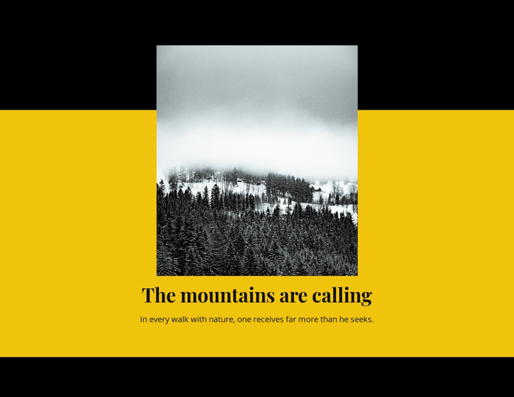 The mountain is calling Joomla Page Builder