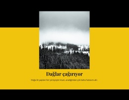 Dağ Çağırıyor - Işlevsellik Tek Sayfalık Şablon