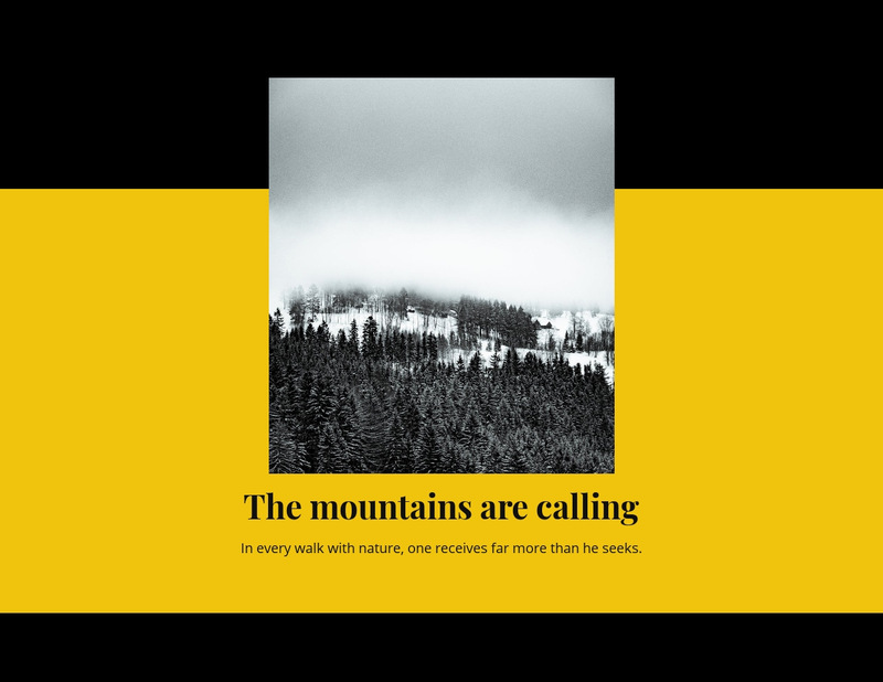 The mountain is calling Web Page Designer