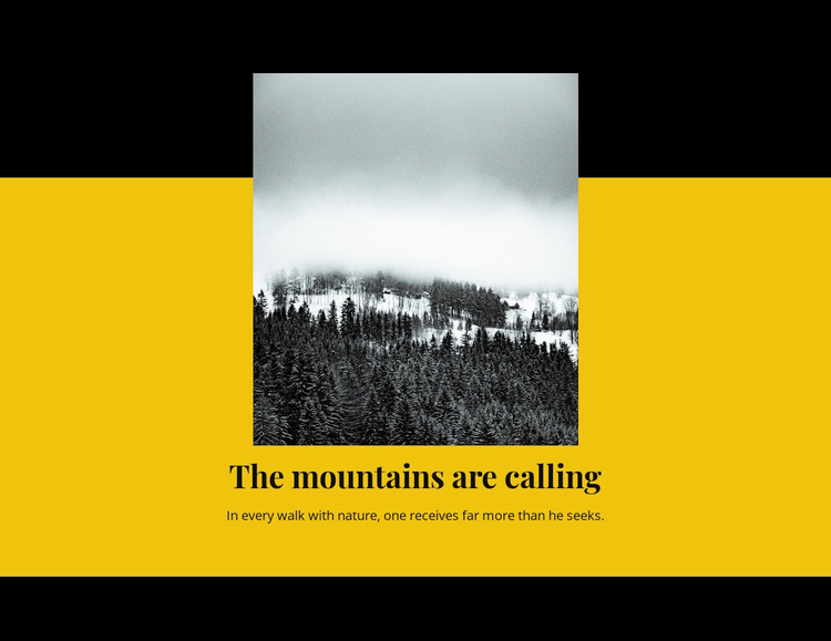 The mountain is calling Landing Page