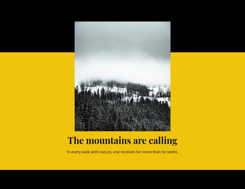 The mountain is calling Wix Template Alternative