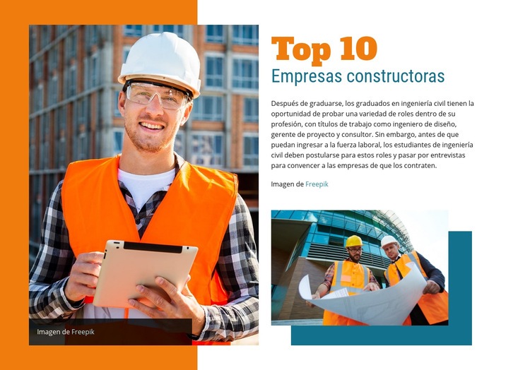 Companes de construcción superior Plantillas de creación de sitios web