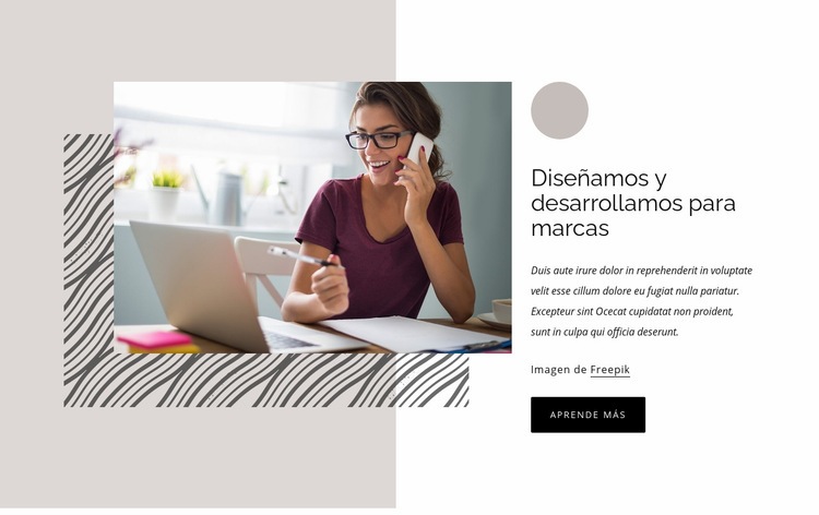 Diseñamos y desarrollamos para marcas Maqueta de sitio web