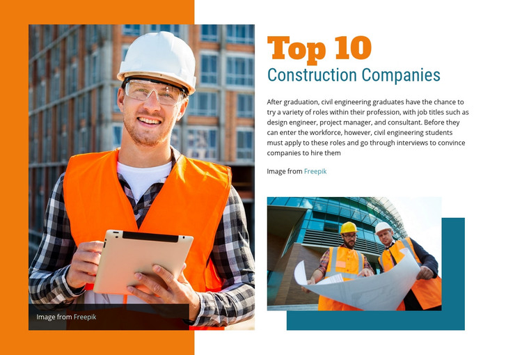 Top Construction Companes Homepage Design