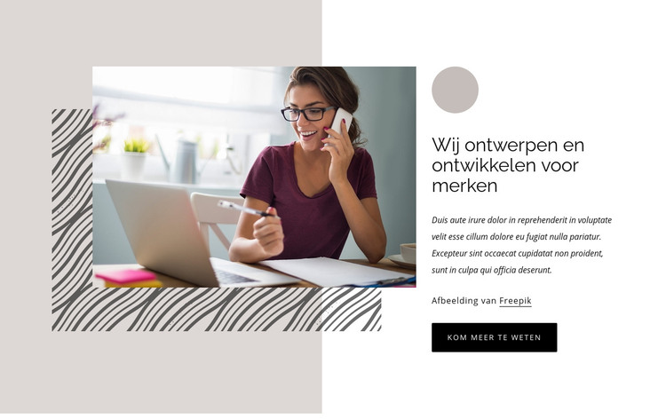 Wij ontwerpen en ontwikkelen voor merken HTML-sjabloon