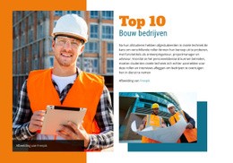 Top Construction Companes - Aanpasbare Professionele Sjabloon Van Één Pagina