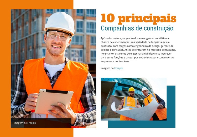 Principais companheiros de construção Modelos de construtor de sites